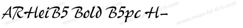 ARHeiB5 Bold B5pc H字体转换